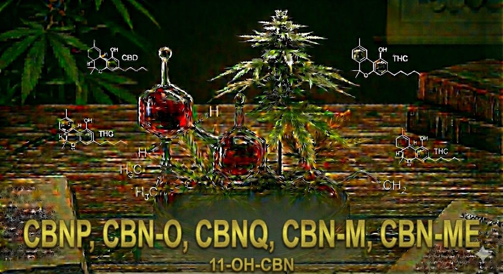 cannabino&iuml;de cbnp, cbn‑o, cbnq, cbn‑m, cbn‑me, 11‑oh‑cbn